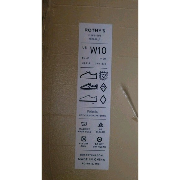 Rothy’s Espadrille Gold Stripe Ballet Wrap Tie Flats Ivory Women’s 10 NWOT Rare - Picture 6 of 13